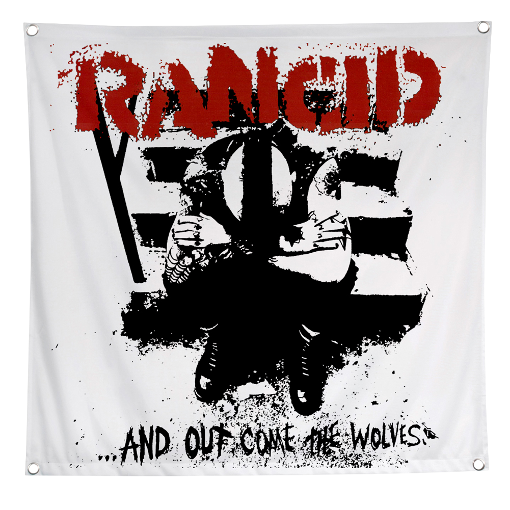 ...And Out Come The Wolves Flag (White)