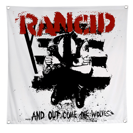 ...And Out Come The Wolves Flag (White)