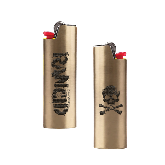 Engraved Brass D-Skull Logo Lighter Cover