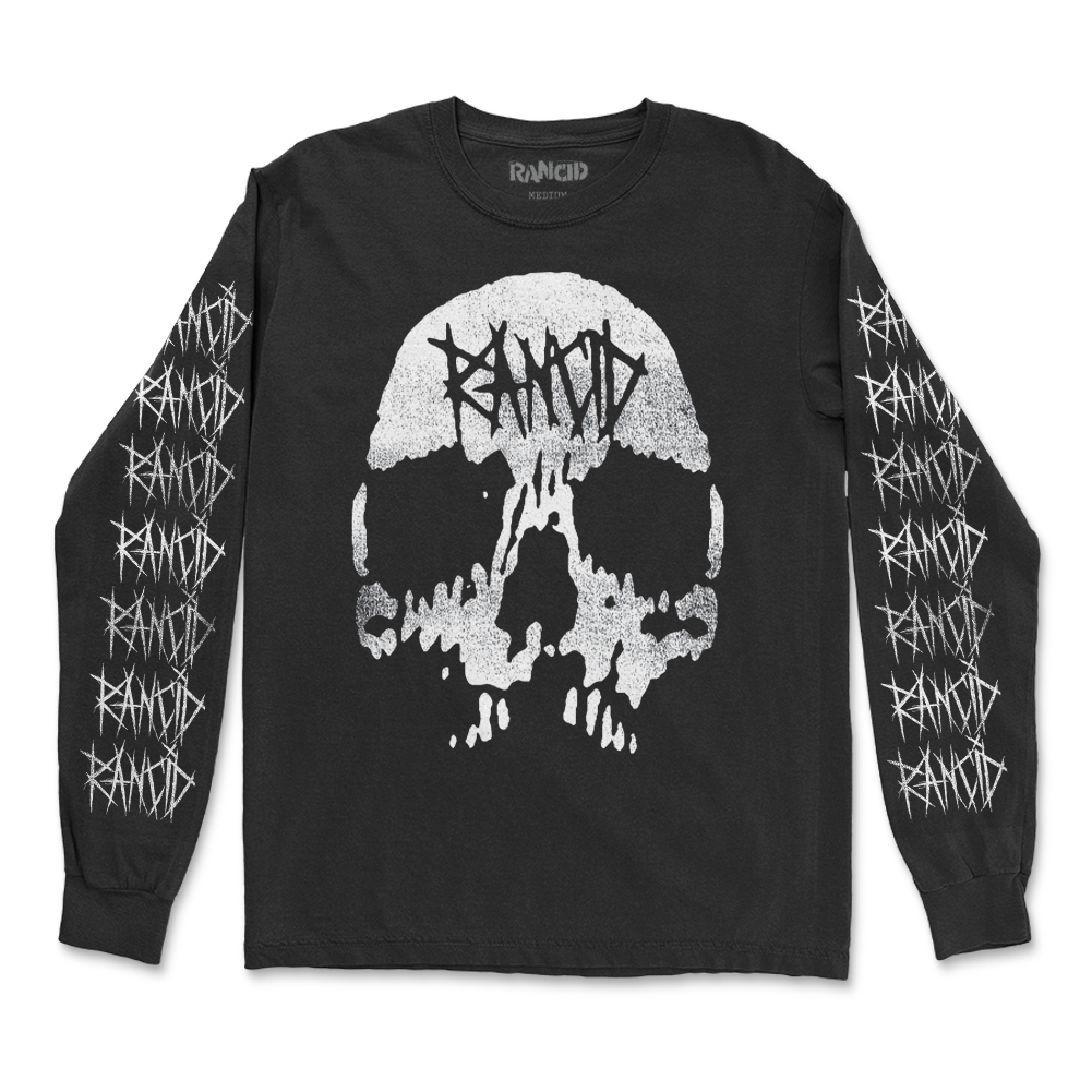 Distressed Skull Long Sleeve (Black)