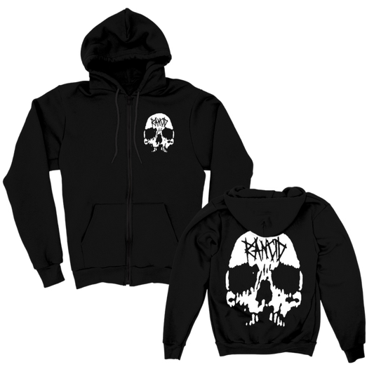 Skull Zip-Up Hoodie (Black)