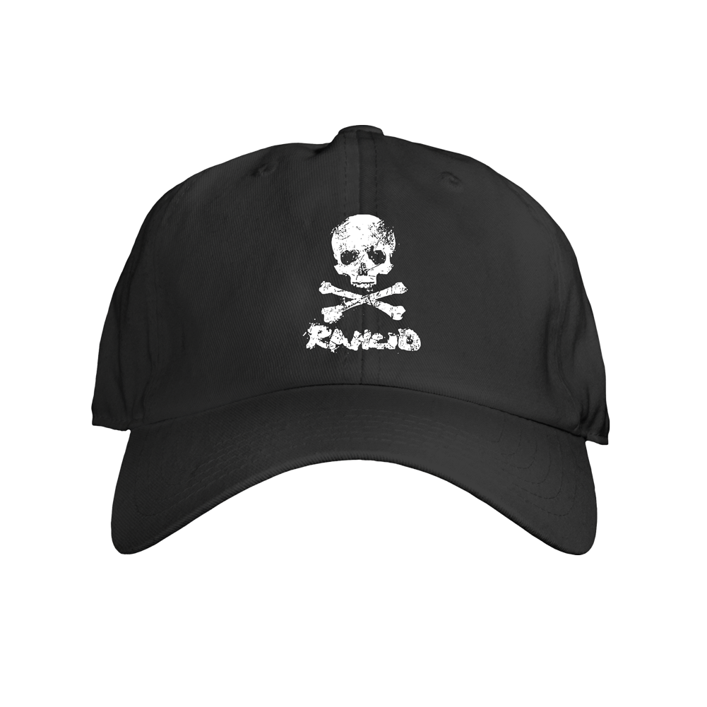 Embroidered D-Skull Dad Hat (Black)