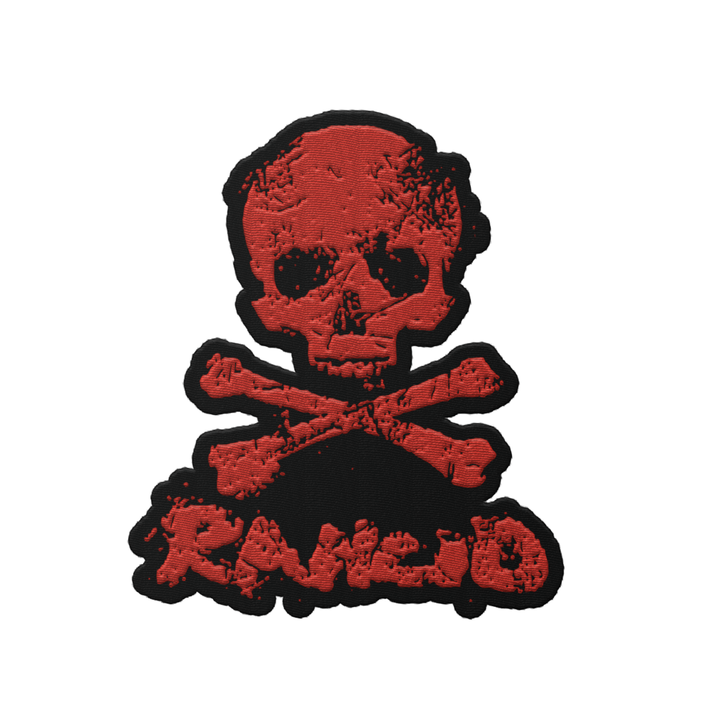 Red D-Skull Die Cut Patch