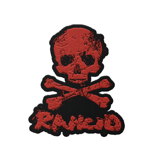 Red D-Skull Die Cut Patch